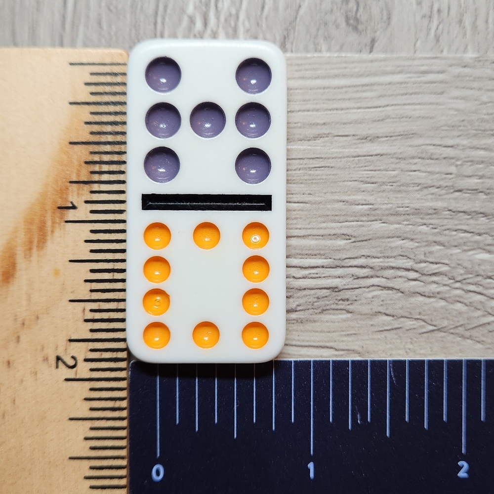 7:10 Replacement Dominoes Large Dot Shiny Color 2 X 1 X 1/4th